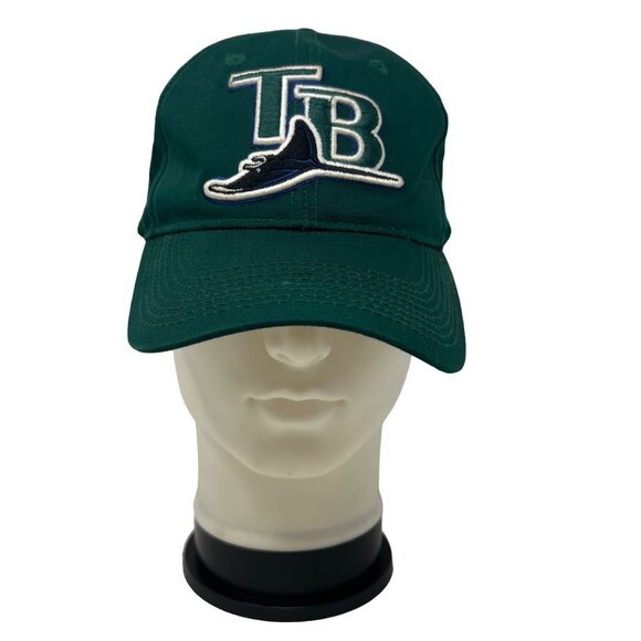 Tampa‎ Bay Rays MLB Baseball Hat Solid Green Embroidered Outdoor Cap One Size - Picture 2 of 9